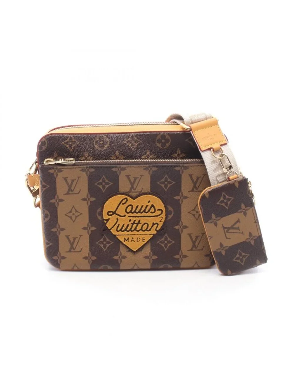 Louis Vuitton Shoulder Bag Trio Messenger Monogram Stripe LV Squared Canvas